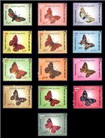 تمبر سری یازدهم پستی پروانه (شاپرک) ( مخلوط 13 رقم ) اسکناس و تمبر ایران