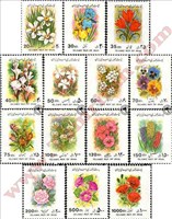  تمبر پستی سری ششم پستی - گلها (مخلوط 14 رقم) اسکناس و تمبر ایران