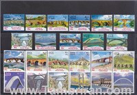  تمبر های سری 14 پستی - پل بزرگ وکوچک (23 رقم کامل)(توضیح دارد) اسکناس و تمبر ایران