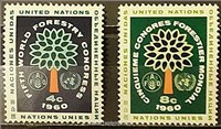 سری تمبر سازمان ملل امریکا 1960 - کنفرانس جنگل اسکناس و تمبر ایران
