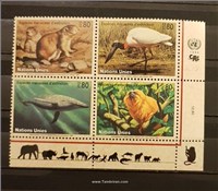  سری تمبر سازمان ملل ژنو 1994 حیوانات در حال انقراض اسکناس و تمبر ایران