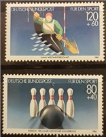 سری تمبر المان غربی  ۱۹۸۵  ورزش اسکناس و تمبر ایران