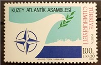 تمبر ترکیه ۱۹۸۶ ناتو اسکناس و تمبر ایران